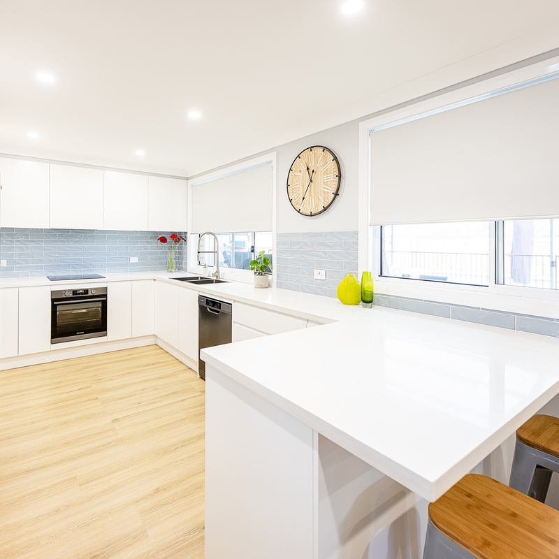 High End Australian Luxury Painting Lacquer White Glossy Full Modern Kitchen Cabinet Flat Pack