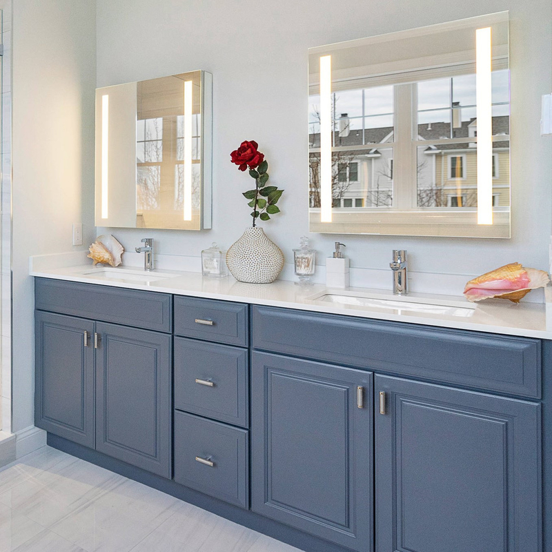 Classic Multi Color Lacquer Mirror White Blue Bathroom Vanities Cabinet