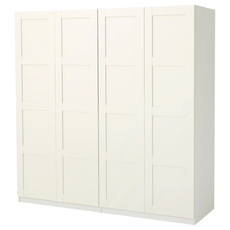 Modular MDF Bedroom Storage Cabinet Hotel Full Luxury Swing Door White Armoire Wardrobe