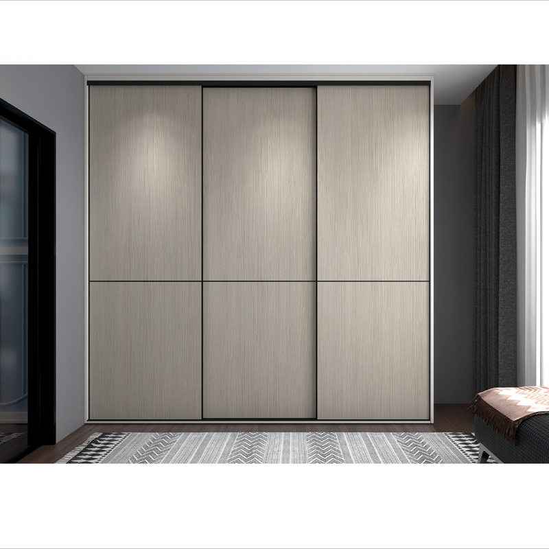 Wooden Painting Melamine White Grey Wardrobe Multi Color Sliding Door Modern