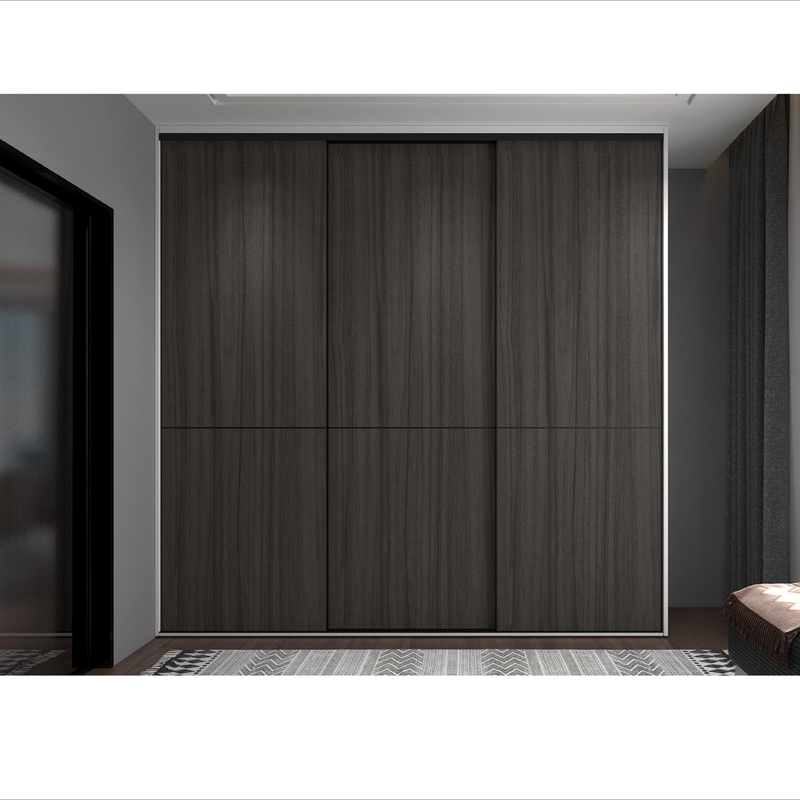 Wooden Painting Melamine White Grey Wardrobe Multi Color Sliding Door Modern