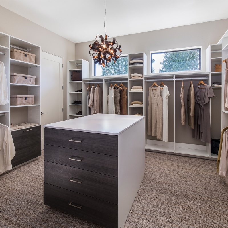 Modern Luxury Multi Color U Shape Cabinet Walk In Organizer Customized Melamine Bedroom