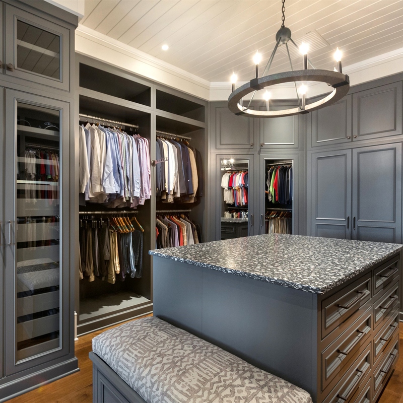 Walk In Glass Door Big Wardrobe Closets Classic Multi Color U Shape Solid Wood Pole System