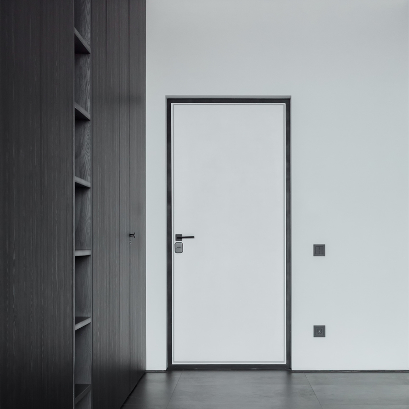 Melamine Bedroom Wooden Interior Doors Panel Solid Core White Primer Modern