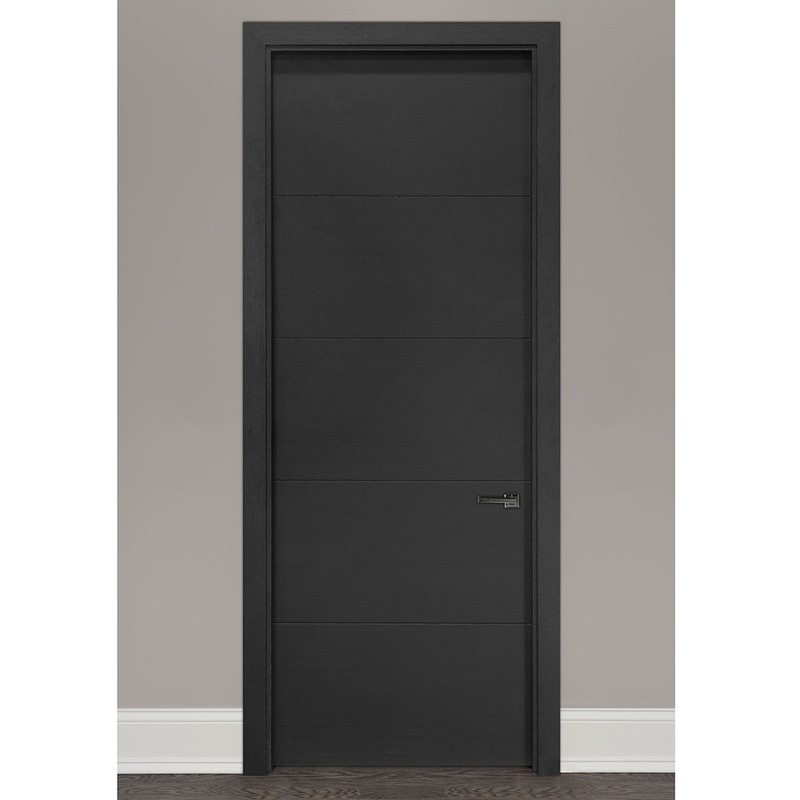 OEM Interior Wood Doors Durable Panel Bedroom Beige Grey Melamine Interior Door With Lock