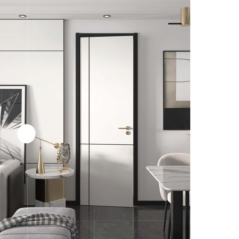 Melamine Bedroom Wooden Interior Doors Panel Solid Core White Primer Modern