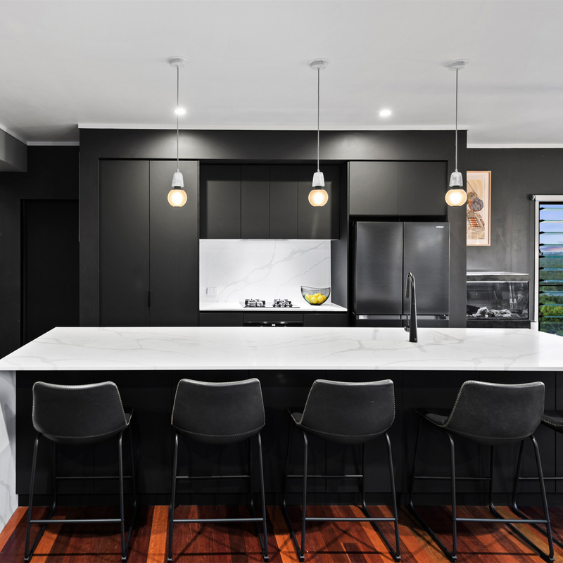 Ready To Assemble I Shape Modular Lacquer Kitchen Cabinet Furniture Modern Black Wooden Kitchen Cabinets With Island