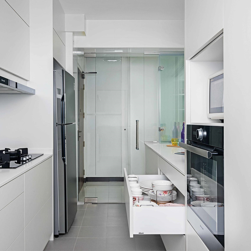 Small Size Cheap Price Kitchen Cabinet Sets White Melamine Project Kitchen Cabinet