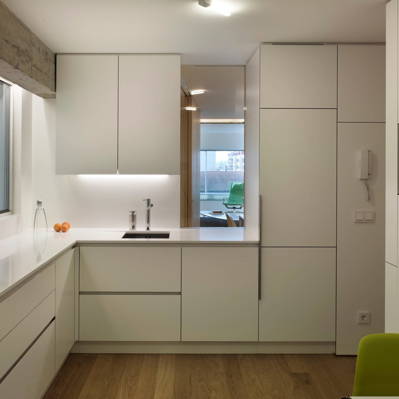 High Gloss Lacquer Kitchen Units Set White And Gray Small Kitchen Handless Home Kitchenette