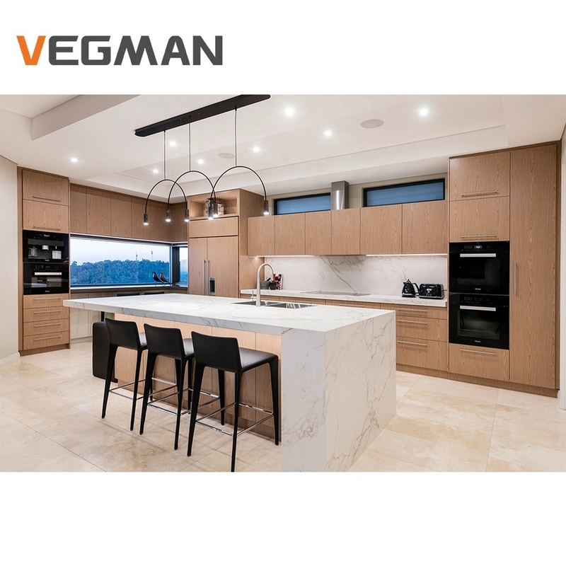 Plywood Particle Board Kitchen Melamine Cupboards Customized Size For Storage Display