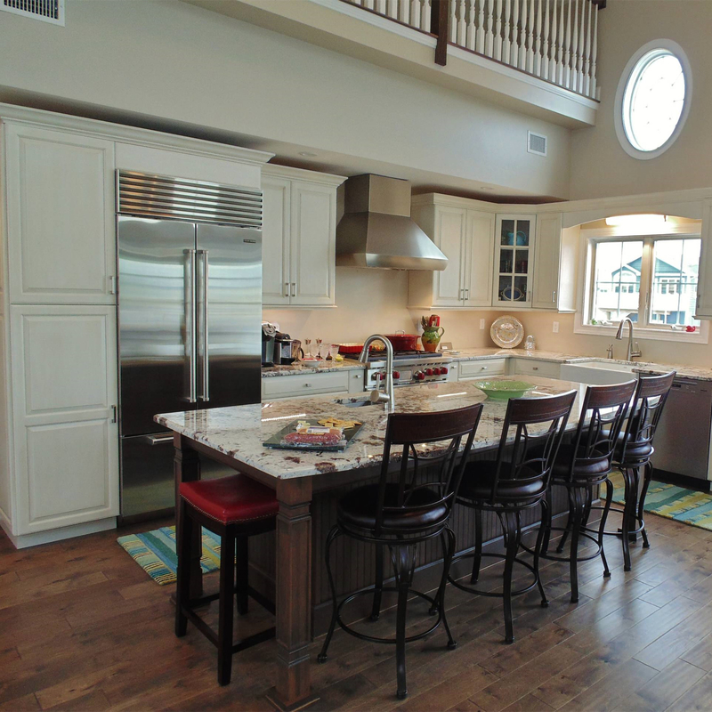 Rustic Style L Shape White Solid Wood Matt Wooden Kitchen Cabinet From Guangdong Cabinet Manufacturer